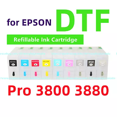 T580 580 Empty Refillable Ink Cartridge For Stylus Pro 3800 3880 Printer DTF * • $139.99