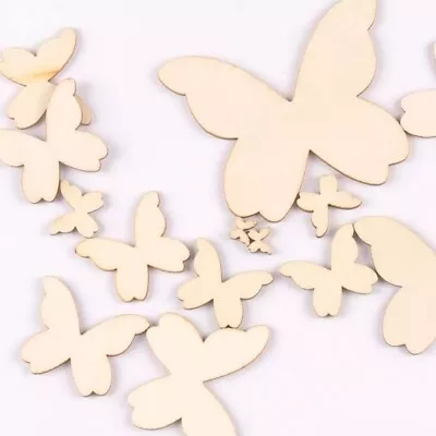 Butterfly Plain Wooden Shabby Chic Craft Scrapbook Vintage Confetti Butterflies • £4.11