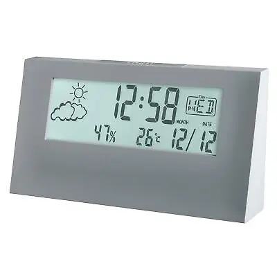 Acctim Vertex Weatherstation & Alarm Clock Day Date & Temperature Light & Snooze • £11.23