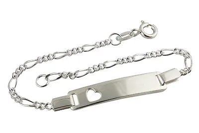 6  Child's ID Bracelet -925 Sterling Silver - Heart Baby Kid Children Toddler • $22