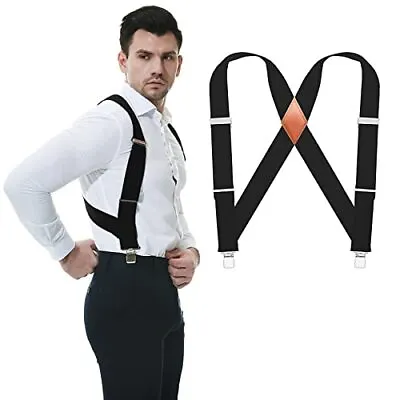 JTCMOJS Side Clips Suspenders For Men Heavy Duty 2 Trucker Style Work Suspender • $21.63