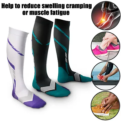 Compression Socks Stockings 20-30 MmHG Knee High Miracle Foot Sleeve Support • $8.99