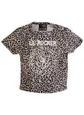 Darkside Clothing 6-12 Months LIL ROCKER  Leopard 100% Cotton T-shirt BNWT • £5.99