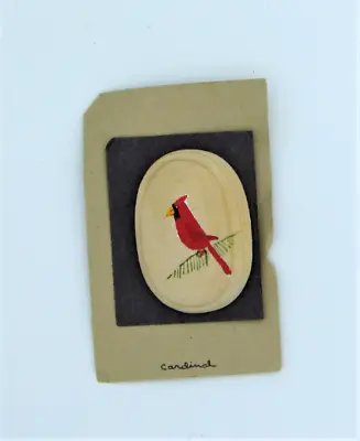 Hand Painted Lake Superior Driftwood Cardinal Pin #6382 Free Ship • $14.95