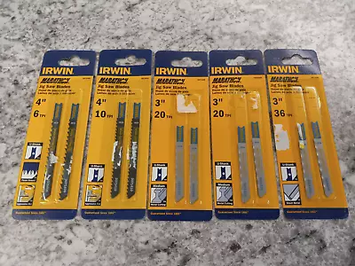 5 Packs Irwin Marathon Jig Saw Cutting Blades U-Shank Metal Wood • $26.99