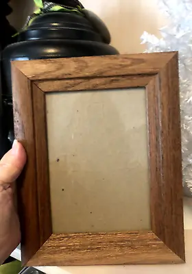Unused Vtg Solid OAK Wood PHOTO FRAME Wall Hanging 8X10 For 5X7  Picture • $14.41