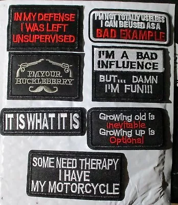 Iron On Patch Biker Vest 7 Pieces Patches Embroidery  Decals New • $6.50