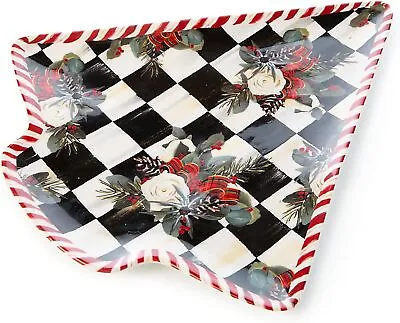 MacKenzie-Childs Courtly Check Scottish Bouquet Cookie Plate Cute Large  • $103.39