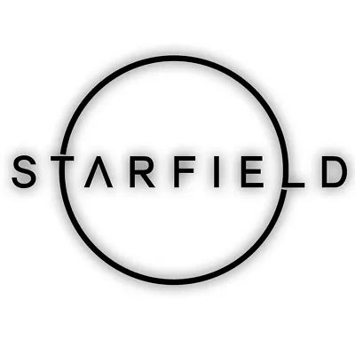 Starfield Video Game Logo Black Lettering Shaped Vinyl Decal Sticker • $9.99