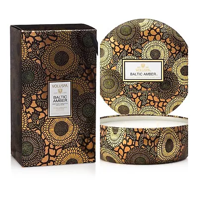 Voluspa Baltic Amber Reed Diffuser And 3 Wick Tin Candle • $58.99