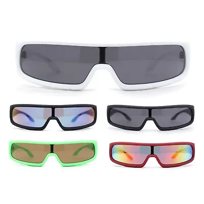 $14.95 • Buy Monolens Narrow Shield Cyclops Wrap Robotic Plastic Sunglasses