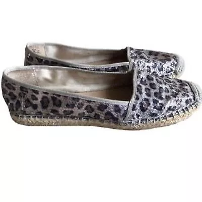 $19.40 • Buy Franco Sarto Sequin Leopard Print Espadrilles Size 7