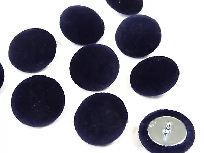 10 X NAVY BLUE Velvet Upholstery Buttons In LINWOOD OMEGA VELVET NAVY • £4.95