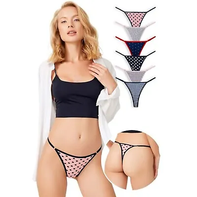 £5.99 • Buy Cotton Panties With Adjustable Stripes Lightweight G-String Sexy Thong Patterns