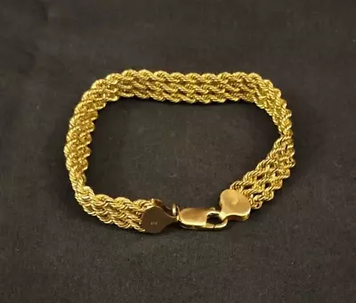 9ct 9K 375 Gold Bracelet Stunning Designer Woven Thread / Rope 9ct Gold Bracelet • $494.50