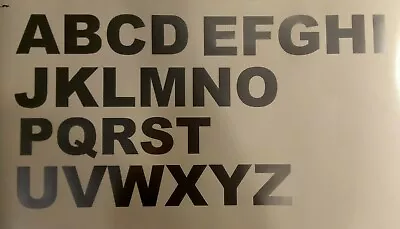 Alphabet Letters Decals ARIAL BLACK VARIOUS SIZES 52 Letters A-Z Vinyl Stickers • $19.99