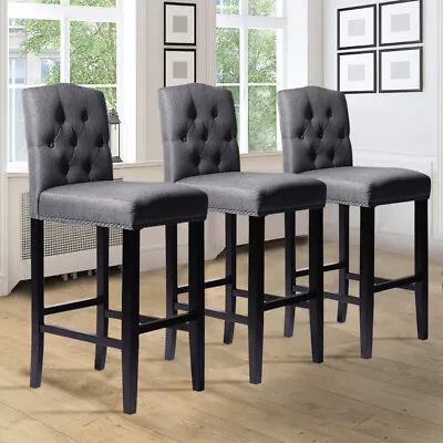 1/2x Breakfast Bar Stool High Counter Chair Kitchen Pub Restaurant Tall Barstool • £85.95