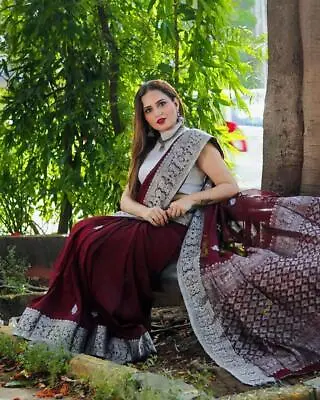 £28.07 • Buy Saree Blouse New Sari Indian Pakistani Wedding Designer Bollywood Party Wear