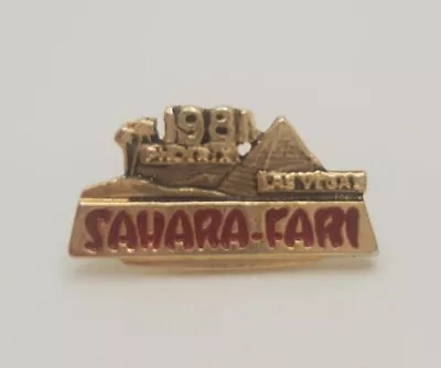 Sahara Fari Phoenix Las Vegas Souvenir Vintage 1981 Goldtone Lapel Hat Pin • $19.80