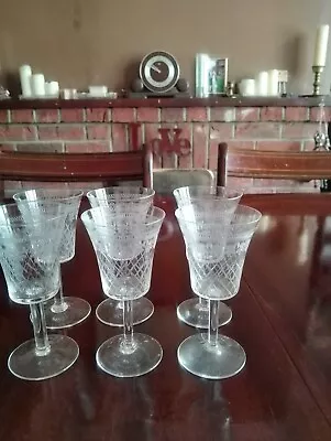 6 Vintage Pair Of Pall Mall Lady Hamilton Port Sherry Liqueur Glasses VGC  • £10