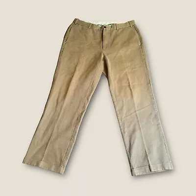 Orvis Hemp Pants 38x30 Men’s Organic Cotton Blend Straight Leg Cuffed Brown  • $20.88