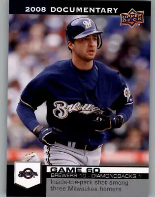 2008 Upper Deck Documentary Milwaukee Brewers Baseball Card #1660 Ryan Braun • $1.99