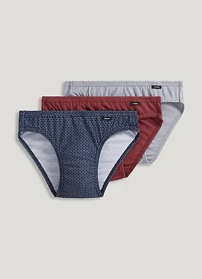 Men's Jockey 3-pack Elance Bikini Briefs Underwear 100% Cotton - Multi Colors-L • $24