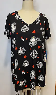 Torrid Disney Villains Classic Fit V-Neck Top T Shirt 0 Plus Ursula Cruella • $40