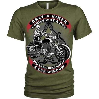 £10.95 • Buy Only A Biker T-Shirt Funny Motorcycle Motorbike Unisex Mens