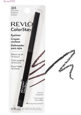 REVLON Auto Eyeliner Crayon Retractable Waterproof 16 Hour #365 CHARCOAL • £8.05