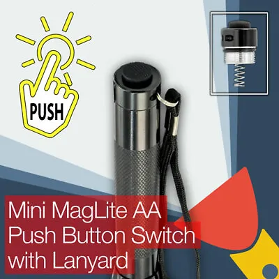 Mini MagLite AA Torch Flashlight Push Button (clicky) End Tail Cap Switch  • $9.95