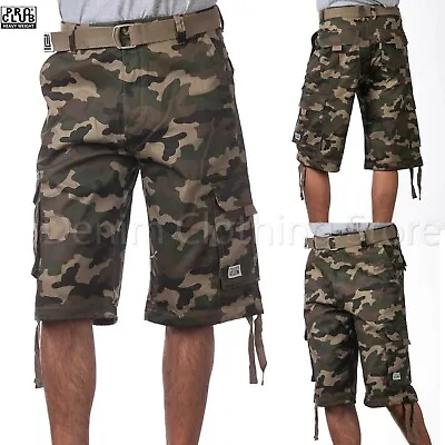 1 New Proclub Heavy Weight Thick Twill Cargo Shorts Pants Any Color Size 30 - 54 • $30.90