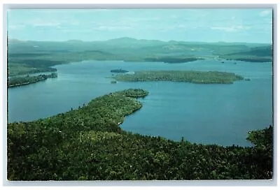 C1950's Looking Northwest Over Mattawamkeag Lake Island Falls Maine ME Postcard • $19.47