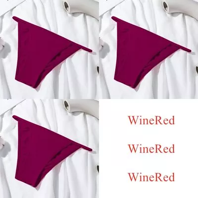 3pcs Panties Women Bikini Briefs Low Rise Sexy Ice Silk Underwear Thong/g-string • £4.55