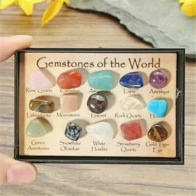 £4.79 • Buy UK Set Of 24 Healing Crystal Natural Gemstones Reiki Chakra Collection Stone Kit