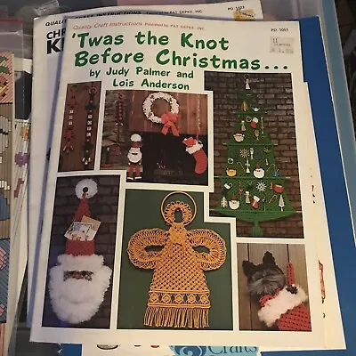 Vintage 1978 Twas The Knot Before Christmas Holiday Macrame Pattern Book • $9.99