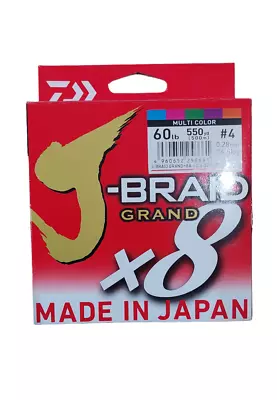 Daiwa J Braid Grand X8 500m Multi Colour Braid Fishing Line. • $82.95