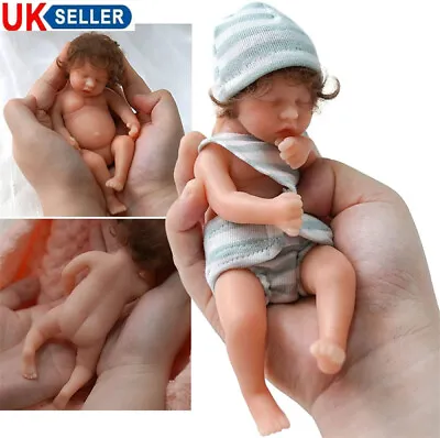 £24.93 • Buy 6 Inch Silicone Reborn Dolls Real Life Mini Newborn Baby Curly Hair Toddler Girl