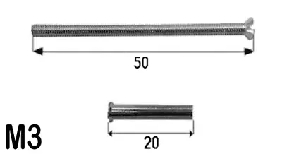 £2.99 • Buy M3 & M4 Screw Connecting Bolts With Sleeves For Door Handles, Roses And Escutche