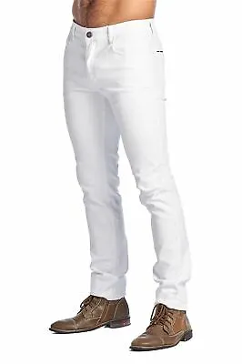 Vip Collection Men's Denim Jeans Colored Pant White Denim Slim Skinny New • $42.49