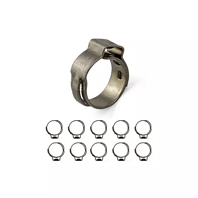 Oetiker Stainless Single Ear Clamps - Stepless - 9.8-12.3mm - 10 Pack • $21.95