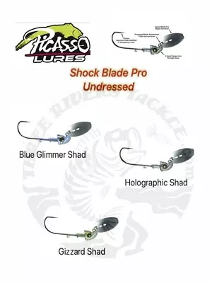 Picasso Undressed Shock Blade Pro Vibrating Bladed Jig - Choose Size / Color • $8.99