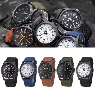 $15.70 • Buy New Mens Military Sports Watch Stainless Steel Analog Army Quartz Wrist Watch AV