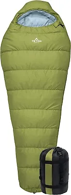 Teton Sports Leef 0° F Regular Mummy Sleeping Bag Moss/Sky • $57.99