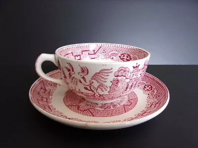 Vintage Societe Ceramique Maastricht Pink Willow Cup And Saucer • $18