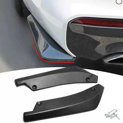 For Mercedes Benz W205 W204 W203 Carbon Fiber Rear Bumper Lip Splitter Diffuser • $15.99