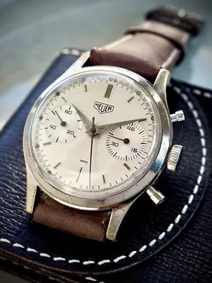 Vintage Heuer Pre- Carrera Chronograph Watch Valjoux 92 Ref: 3647 Original Dial • $2575