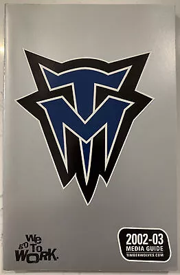 2002-03 Minnesota Timberwolves Basketball Official Media Guide Book (B120) • $11.99