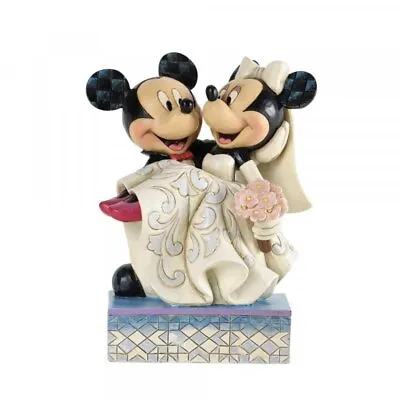 £64 • Buy Mickey And Minnie Congratulations Wedding Figurine  Disney Traditions 4033282