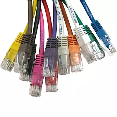 £5.99 • Buy 12cm - 50m CAT6 Premium Internet Ethernet Cables RJ45 Patch Lead 100% Copper Lot